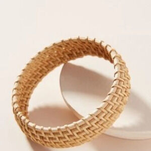 Anthropologie Wicker Bangle Bracelet